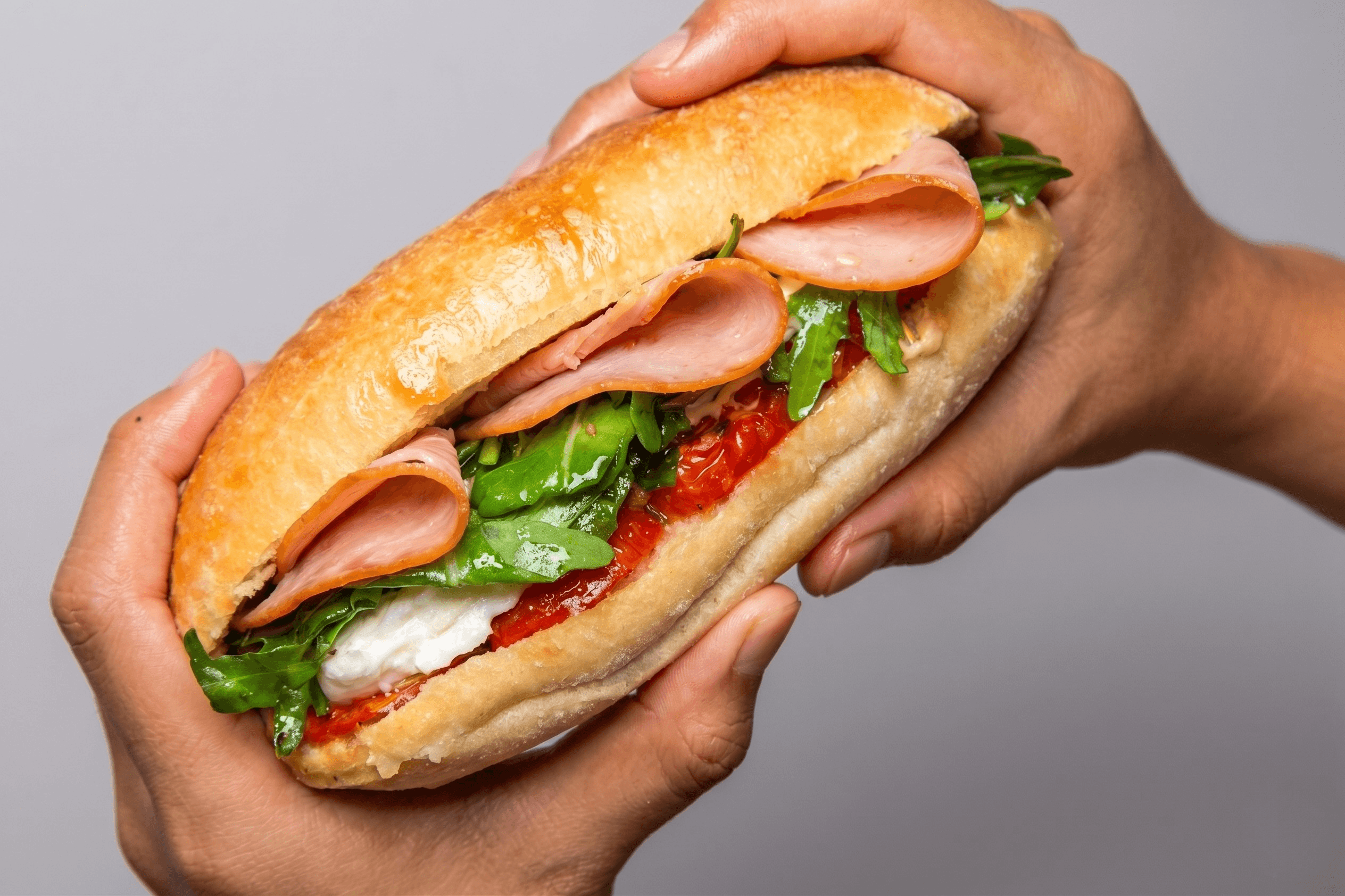 Pistachios Caprese Sandwich with Turkey Slices