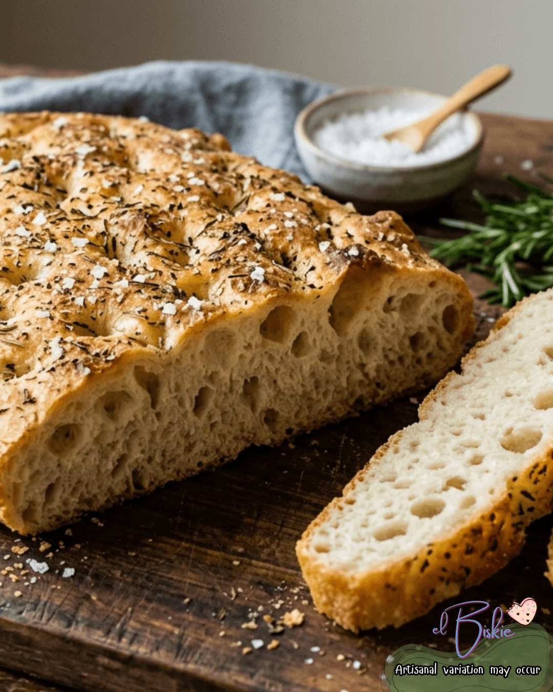 Classic Artisanal Rustic Foccacia