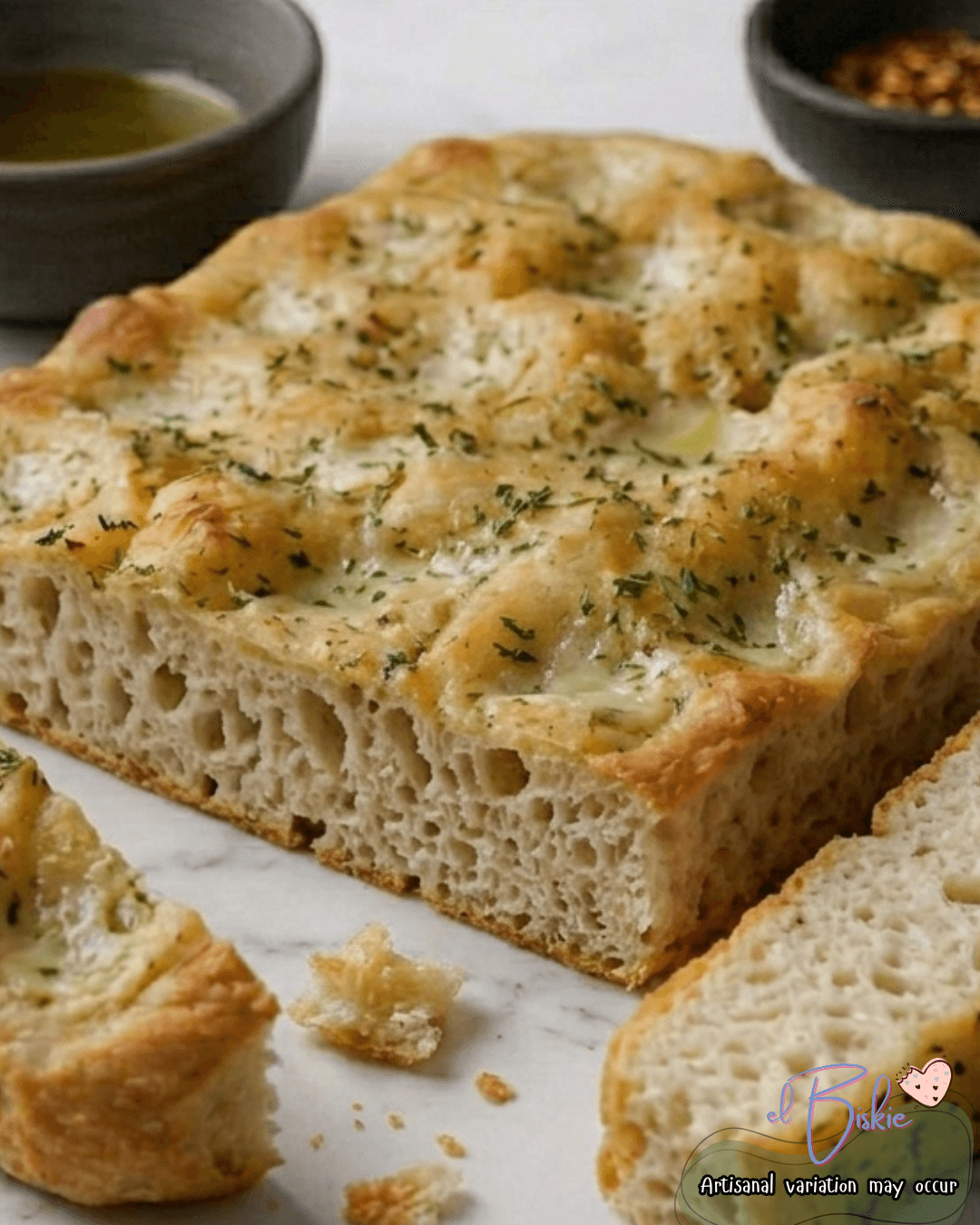 Garlic & Herbs Cream Cheese Foccacia
