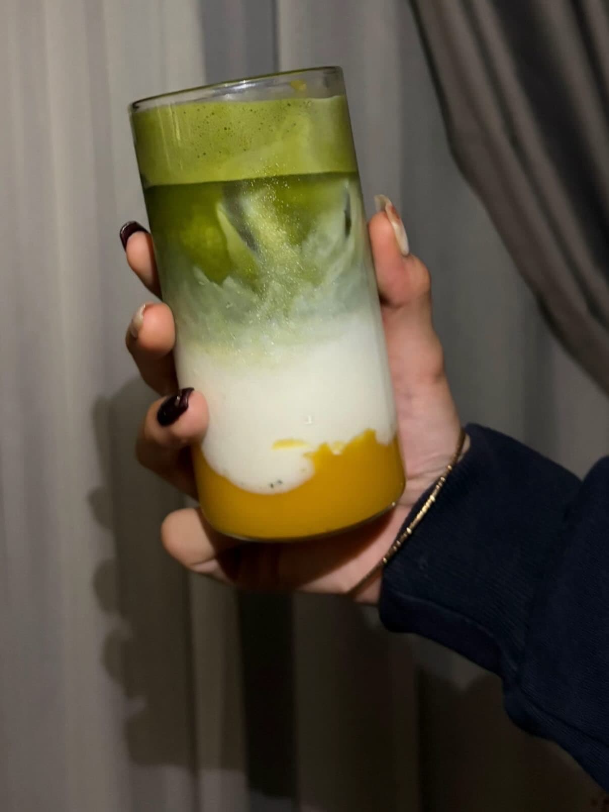 mango matcha latte