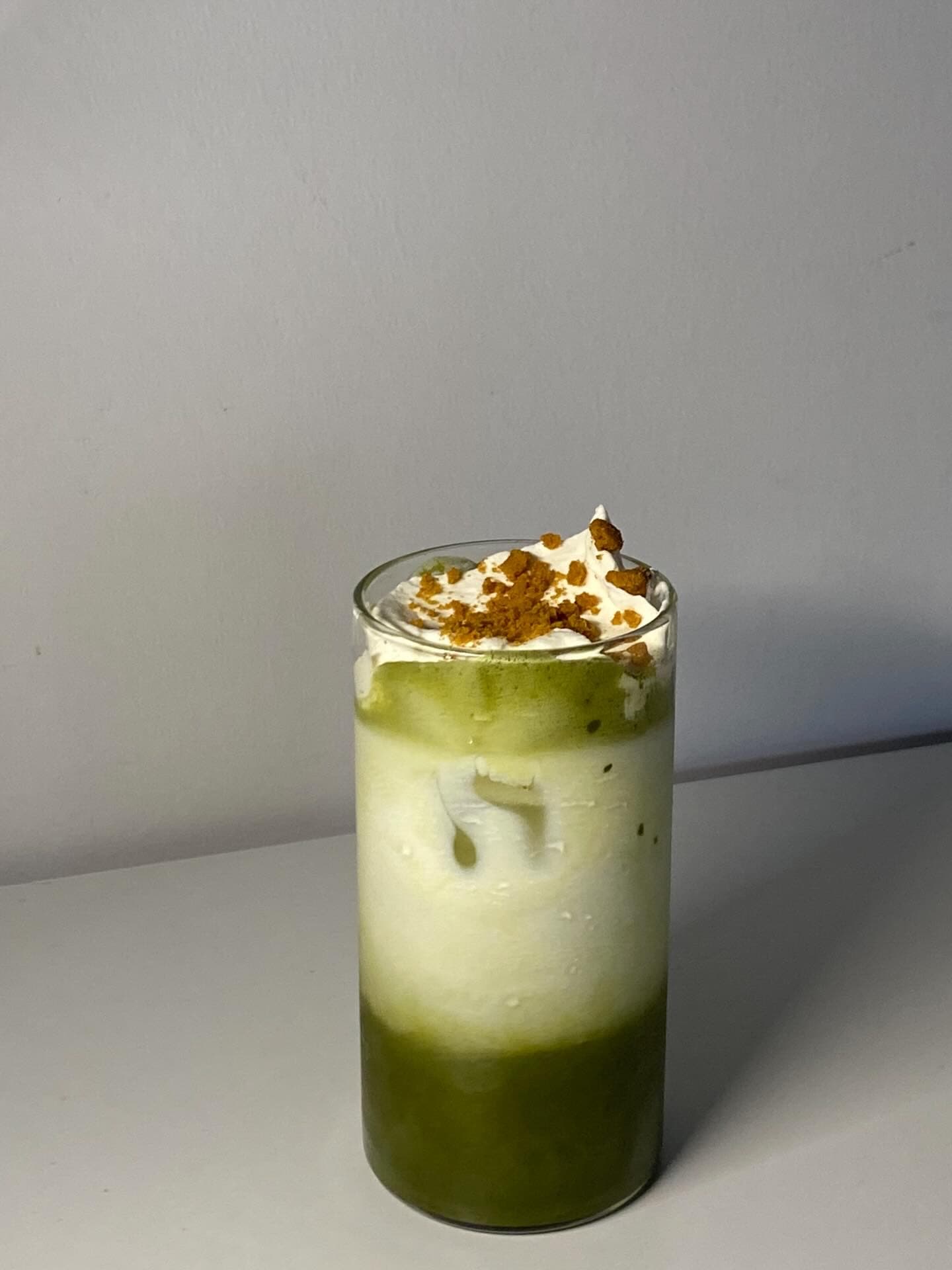 banana pudding matcha latte