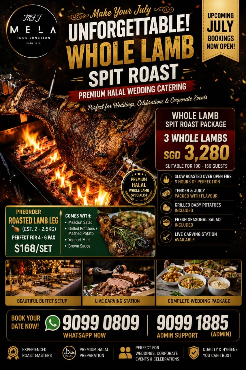 Wedding event:- Whole lamb Spit Roast