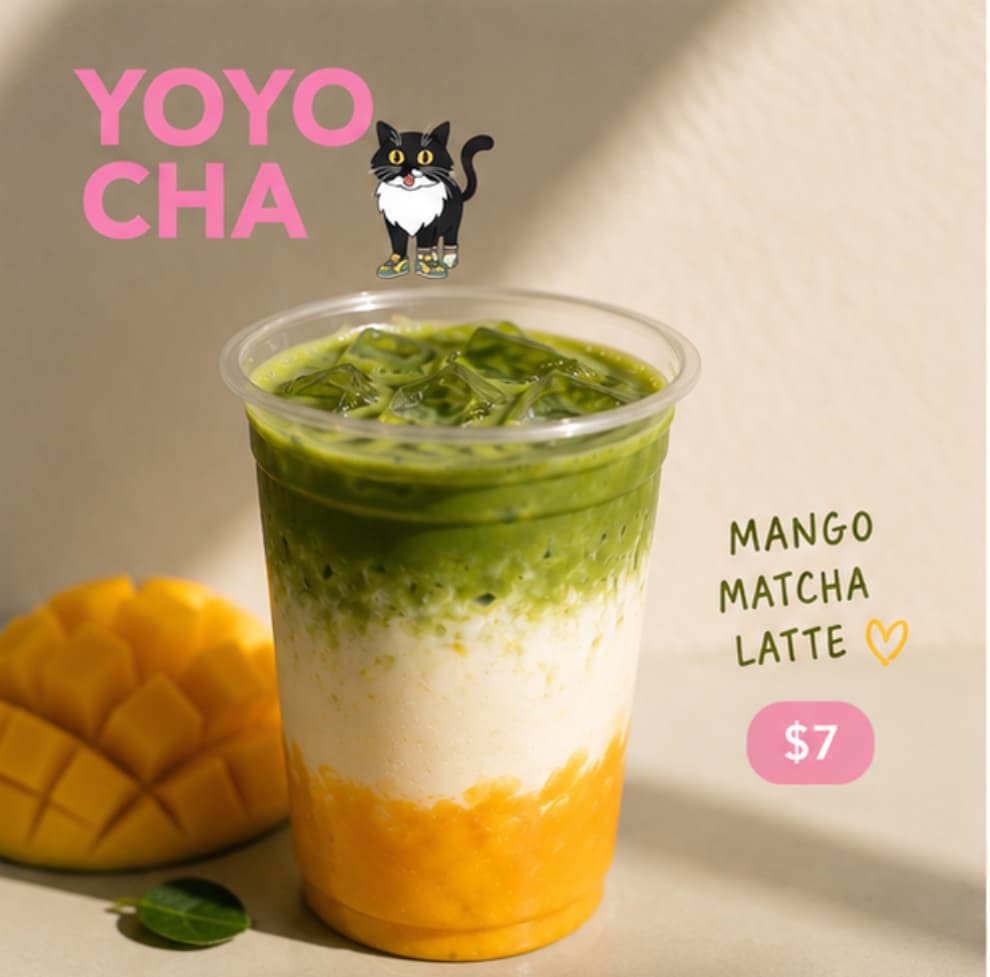 Mango Matcha Latte